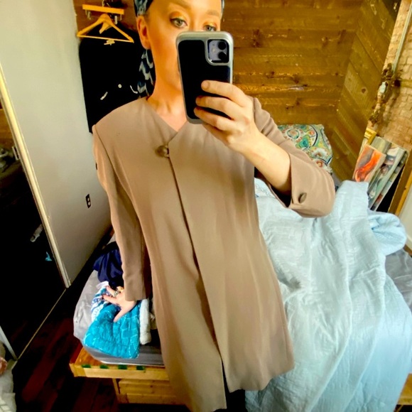 30-50% OFF BUNDLES! MAXMARA SPRING DUSTER TRENCH COAT BLAZER MAXI SUIT JACKET - Picture 4 of 16